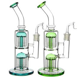 Bong in vetro Narghilè dritti Braccio albero Perc Percolatore Fumo Pipa ad acqua Dab Rigs Rig per olio da fumo spesso