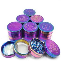 The new pattern of bright blue tobacco grinder grinder four zinc alloy layer broken smoke detector