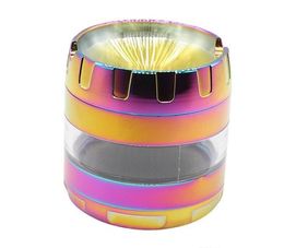 Creative top cover bracket can put 63 diameter four-layer Metal Cigarette grinder on concave surface of cigarette rainbow manual cigarette b