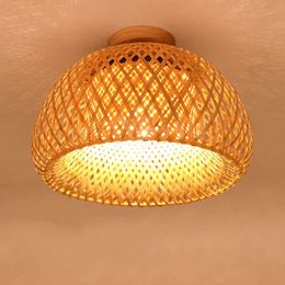 Chinese Style Bamboo Handmade Hight Quality Hanging Lamp Loft Kitchen Dining Room Restaurant Ceiling Lights 0209