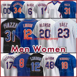 Stitched baseball 23 Javier Baez Baseball Jerseys 48 Jacob deGrom 20 Pete Alonso 16 Dwight Gooden 17 Keith Hernandez 52 Yoenis Cespedes Jeff McNeil