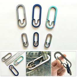 Climbing Cords Slings And Webbing Titanium Alloy Carabiner Buckle Snap Hook Keyring Clip Key Holder Strong Security Spring