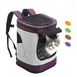 Dog Car Seat Covers Pet Cat Carrying Bag Case Breathable Double Shoulder Backpack Carrier Airline Travel For Small And Puppy