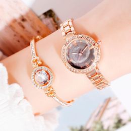 Wristwatches Watch Women Bayan Kol Saati Quartz Ladies Beauty Simple Casual Fashion Small And Delicate Bracelet Suit T510