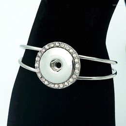 Charm Bracelets Fashion Charming Simple Crystal Snap Bracelet Bangle Fit 18MM Buttons Jewellery Wholesale SG0161