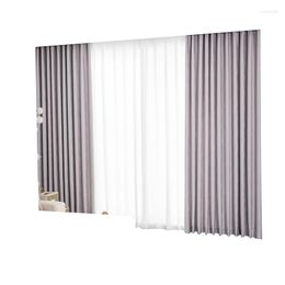 Curtain French Curtains Cream Glossy Living Room Bedroom Light Luxury Bay Window Blackout Fabric FYL