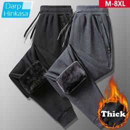 Men's Pants Winter Thick Fleece Cotton Outdoor Cargo Loose Sports Overalls Big Size Casual Trousers Y2302