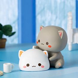 Decorative Objects Figurines Mitao Cat Second Generation Lucky Cat Cute Blind BoxCute CartoonDoll Birthday Gift Christma Present s Model Toys 230210