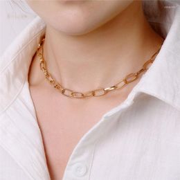 Choker Chokers Minimalist Big Thick Chain Necklace For Women Fashion Gold Silver Colour Aluminium Punk Hip Hop JewelryChokers Sidn22