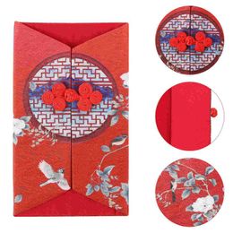 Gift Wrap 1pc Creative Chinese Style Fabric Red Envelope Button Packet For Year