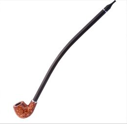 Smoking Pipes Solid wood long rod Philtre pipe creative extended handle cut tobacco pipe