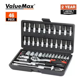 Hand Tools ValueMax Hand Tool Sets Car Repair Tool Kit Mechanical Tools Box for Home DIY 14" Socket Wrench Set Ratchet Screwdriver Bits 230210