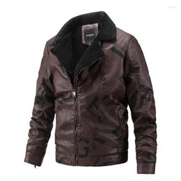 Men's Fur Men Winter Leather Jackets Wool Liner Warm Down And Coats High Quality Male Casual Oblique Zipper PU XXL