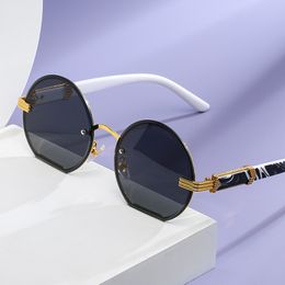 Glasses New universal half-face round sunglasses Fashion color trend Ocean film Cross-border special casual sunglasses df 8008