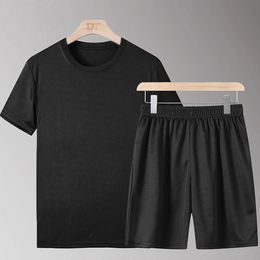 Men's Tracksuits Summer Sports And Leisure Capris Shorts Fashion European American Foreign Trade Trend Short Sleeve SuitMen's