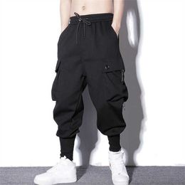 Men's Pants Loose Harem Functional Cargo Trouser Hip Hop Outdoor Casual Ankle Length Fashion Streetwear Big Size Clothes Y2302