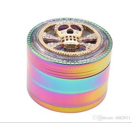 Creative Animal Transparent Top Metal Smoke Grinder 63mm4 Layer Zinc Alloy Smoke Crusher Flavour Grinding Box Brilliant