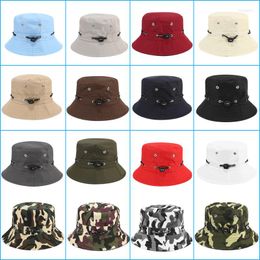 Berets 1pcs Bucket Hats Beanies Men For Accessories Summer SWA Hip HOP Fisherman Camouflage Color/solid Color