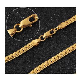 Link Chain Gold Chains Embossing Color Wholesale Twisted Singapore Diy Long Necklace For Women Men Jewelry Mens Necklaces Drop Deli Dhr7K