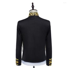 Theme Costume 2 Colours Long Sleeve Tassel Tops Adults Paillette Jacket Royal Coat Royale Clothes Festival Toastmaster Clothing