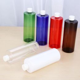 Storage Bottles 1pc 500ml Empty Transparent PET Bottle With Flip Cover Cap Cosmetic Refillable Sub Bottling Package Conatainer Plastic