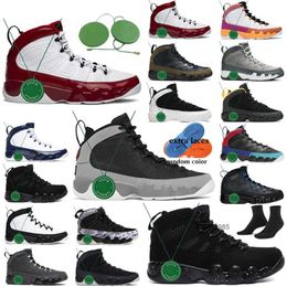 2023 size 13 Fire Red Jumpman 9 Basketball Shoes 9s Particle Grey Chile Red University Gold Statue Bred Change The World Space Jam Racer Blue