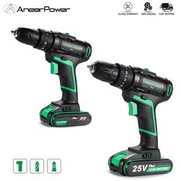 Electric Drill 25V 21V Wireless Hand Electric Drill Impact Cordless Lithium Battery Screwdriver For Decorating House Drilling Screws Power Tool 230210