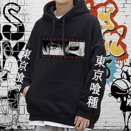 Men's Hoodies Sweatshirts Anime Hoodie Men Tokyo Ghoul Hoodies Men Women Casual Loose Print Kenaki Pullover Harajuku Streetwear Men's Clothing 230209