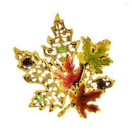 Brooches CINDY XIANG Enamel Maple For Women Vintage Gold Colour Canada Country Plant Fashion Jewellery Alloy Material Good Gift