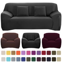 Chair Covers 21 Colors For Choice Solid Color Sofa Stretch Seat Couch Loveseat Funiture All Warp Towel Slipcovers 230209