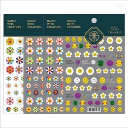 Nail Stickers Summer Theme 5D Embossed Sunflower Cartoon Rose Flower Butterfly Decals Self-adhesive Sticker Decoration