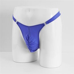 Underpants Elastic Bulge Pouch T-back Thongs Men Sexy Underwear G-stirng Open Back Briefs Male Low Rise Seamless Panties