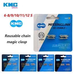 Bike Chains KMC Bi 2Pairs 6/7/8/9/10/11/12 Speed Reusable Bicycle Chain Missing Quick-Link accessories bike chain 0210