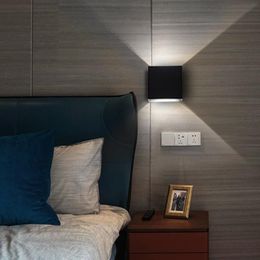 Wall Lamp 7W 85-265V Surface Mounted COB LED Source Square Modern Aluminium Luminaire Indoor Home Room Aisle Corridor Light