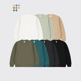 Men's Hoodies Sweatshirts INFLATION Plain Style Fleece Sweatshirts Unisex Oversized Crewneck Pullovers Men Soft Touch Cozy Sweatshirts 230209