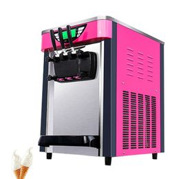 Commercial Soft Ice Cream Maker Machine Stainless Steel Sundae Desktop Yoghourt Ice Cream Vending Machine