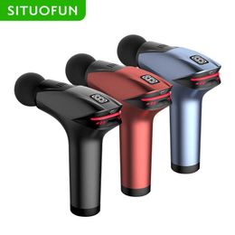 Electric Gun Cold Compress Percussion Pistol Massager For Body Neck Back Sport Deep Tissue Muscle Relaxation 0209