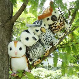20cm New Kawaii Creative Simulation Snowy White Owl Doll Stuffed Plush Animals Toys Lovely Bird Room Decor Birthday Gift For Kids Newborn