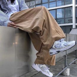 Men's Pants Men Casual Retro Harajuku Ins Fashion New High Street Ulzzang Baggy All-match Corduroy Youngster College Unisex Pantalones Y2302