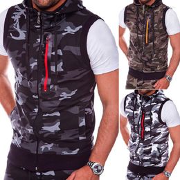 Men's Tank Tops 2023 Summer Fashion Sleeveless Tee Shirt Casual Vest Hooded Top Men Tanktop Bodybuilding Fitness Clothing