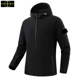 plus size coat hot Men stone Jackets island Windbreaker Autumn Long Sleeve Casual Sport Brand Zipper Outdoor is land Waterproof Coat Male Clothing Jackets