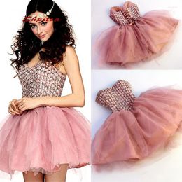 Party Dresses Sexy Luxury Short Cocktail Crystals Homecoming Graduation Women Prom Plus Size Coctail Mini Semi Formal