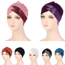 Muslim Women Turban India Headscarf Sleep Night Cap Beanie Bonnet Hair Loss Chemo Caps Islamic Hat Headwear Stretch Head Wrap