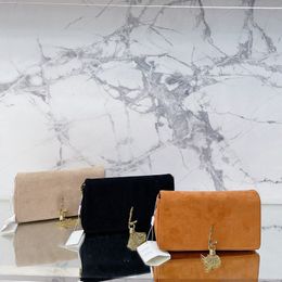 Womens Suede Envelope Kate Tassel Bags Classic Full Flap Tote Crossbody Multi Pochette French F/W Sacoche Luxury Designer Handbags 3 Colours Choose 26x15cm