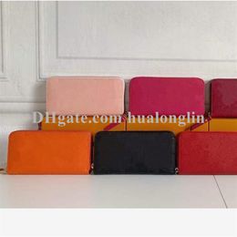 Woman Wallets wallet purse women lady original box embossed patterns flower leather card holder fashion designer290r