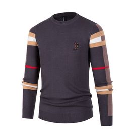 Men's Sweaters 2023 Clothing Korean Fashion Knitt Sweater Loose O neck Long Sleeve Pullover Teen Contrasting Colour Casual Top 230209