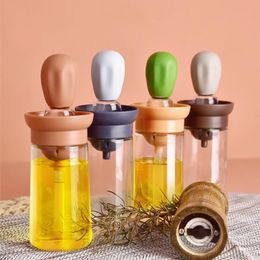 Tools & Accessories Silicone Oil Brush Bottle Barbecue Grill BBQ Liquid Dispenser Brushes Glass Container Kitchen Baking Tool