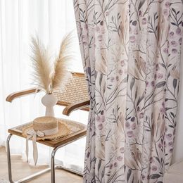 Curtain Curtains For Living Room Bedroom Modern Simple Polyester Cotton Printing Screen Window Door High Shading