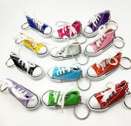 3d Novelty Canvas Sneaker Tennis Shoe Keychain Key Chain Party Jewelry Key Chains Fashion Keyring Pendant Key Ring