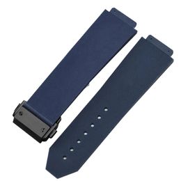 23mm Band Watch Bracelet For HUBLOT BIG BANG CLASSIC FUSION Folding Buckle Silicone Rubber Strap Accessories Chain273l